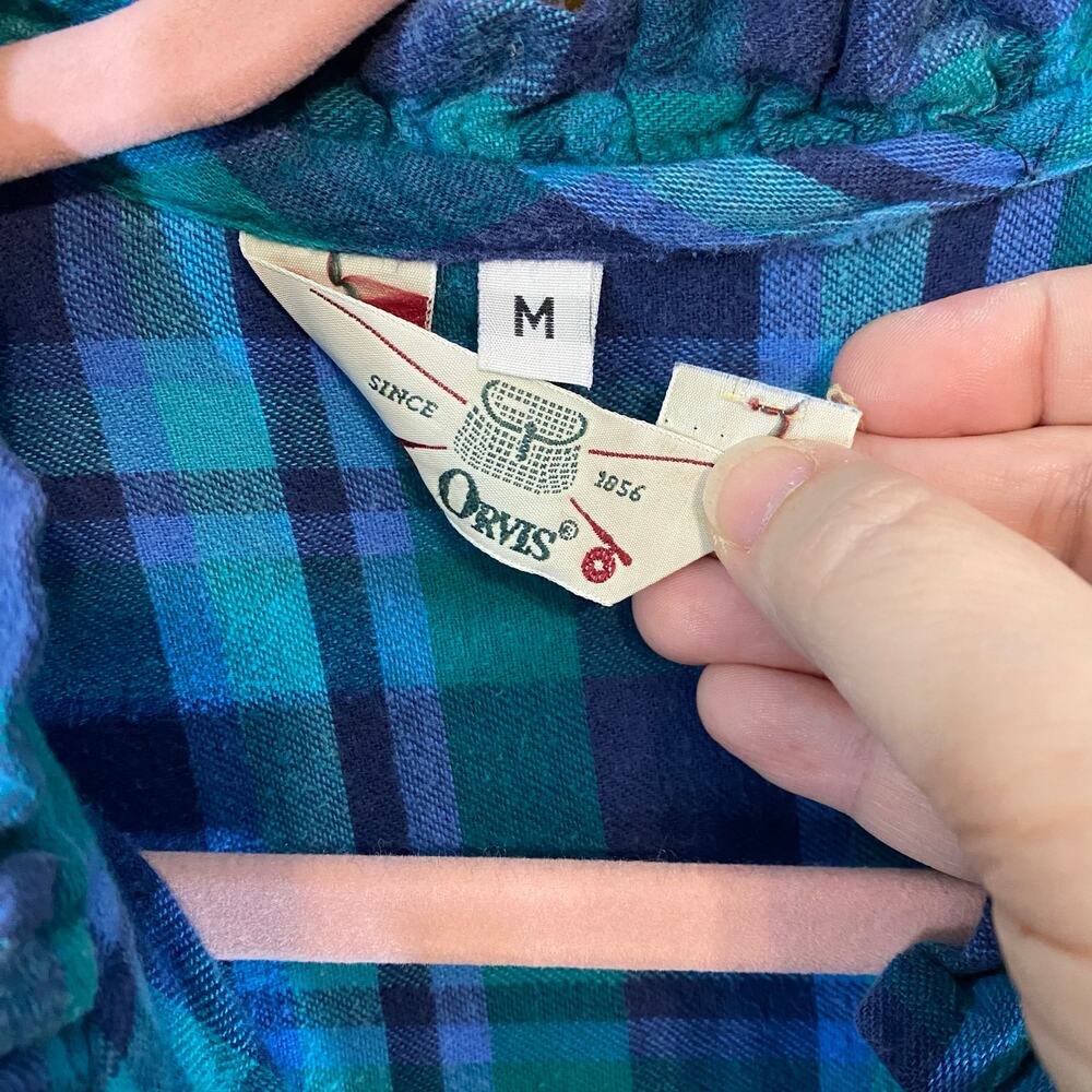 Vintage Orvis Flannel Housecoat Duster Dress Medi… - image 3